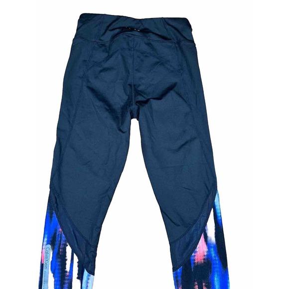 Calvin Klein Womens Performance Wick Tribeca Printed Cropped Leggings Size - Picture 7 of 9